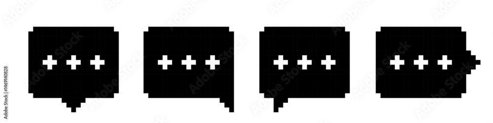 Obraz premium Chat pixel icon. Chat pixel
