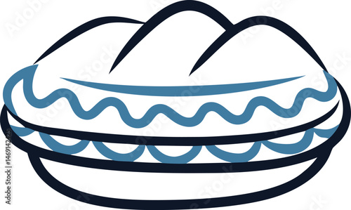 Vector illustration set of food icons design with ice cream, cake, and pie symbols
