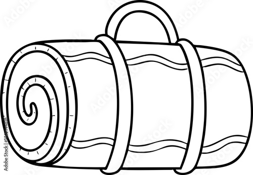 sleeping bag hand drawn