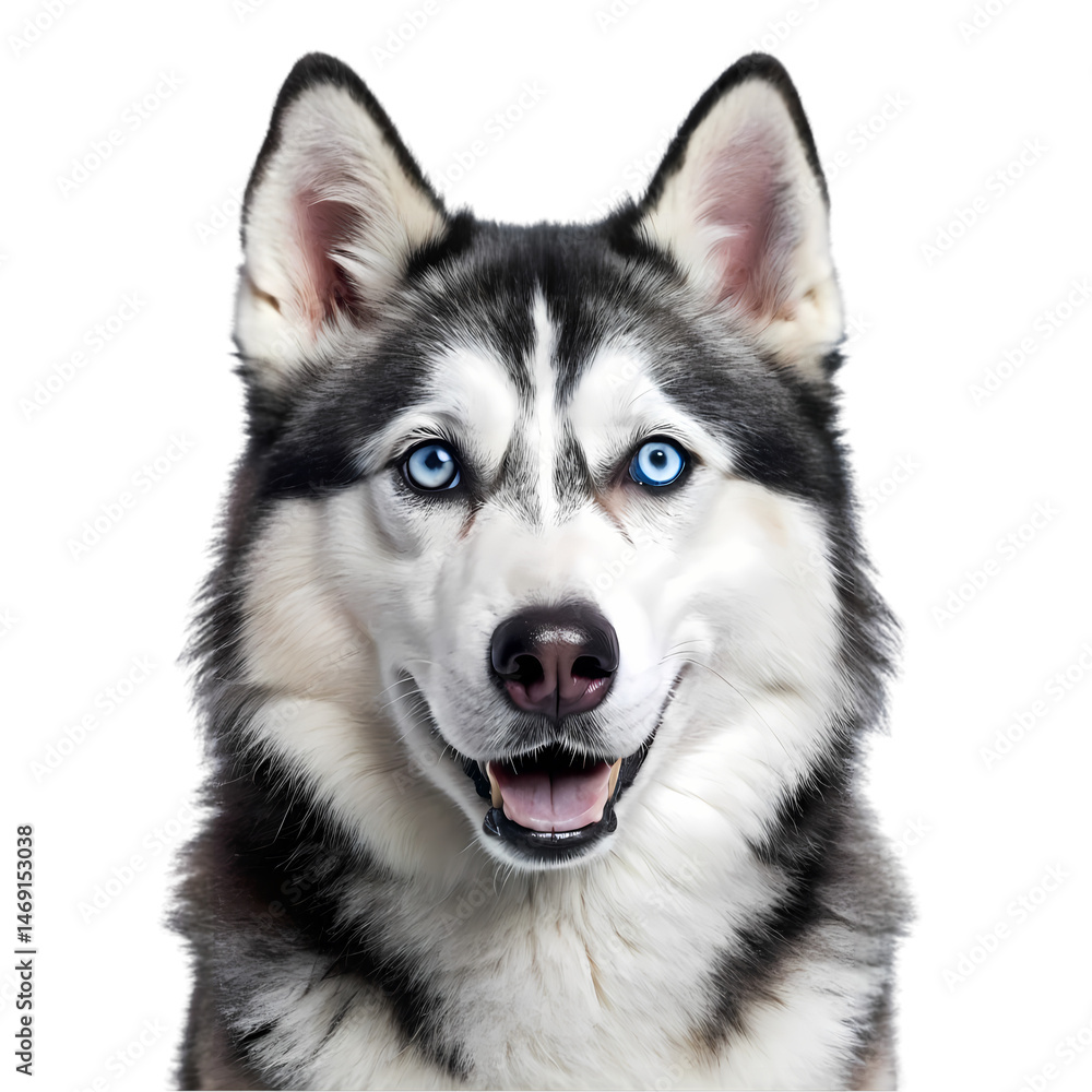 Stunning Siberian Husky Portrait: Striking Blue Eyes Stunning Siberian Husky Portrait: Striking Blue Eyes