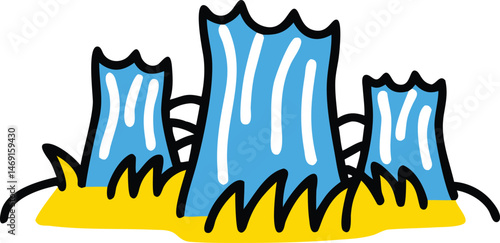 Vector illustration design with sea shells and a carnival mask on an abstract water background, wow art