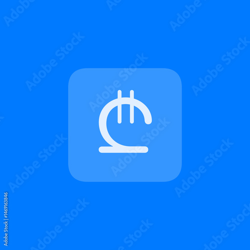 Filled Lari Square Icon