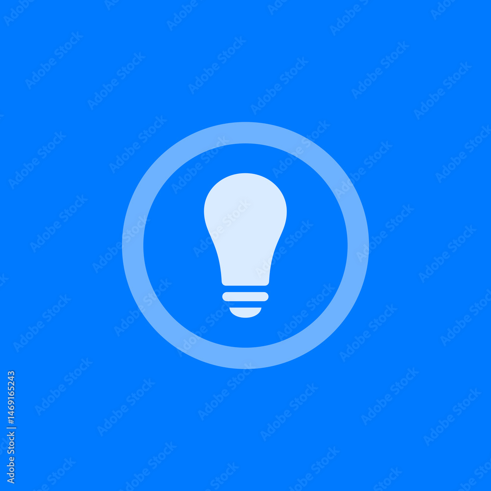 Lightbulb Circle Outline Lightbulb Circle Outline