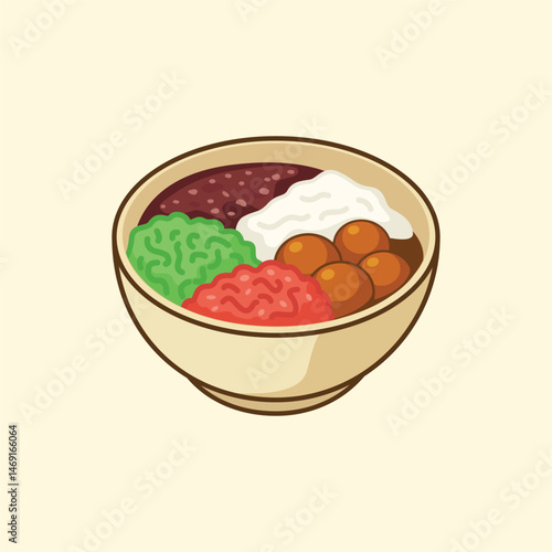Indonesian Snack Illustration Bubur Madura
