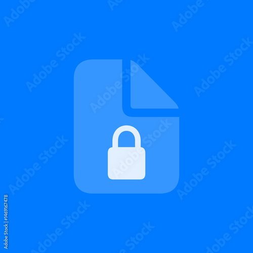 Filled Document Lock Icon