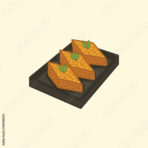 Indonesian Snack Illustration Wajik