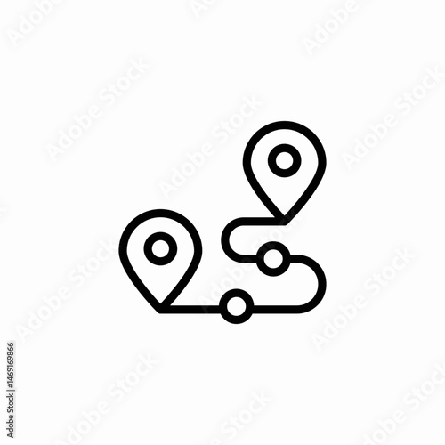 map location icon sign vector