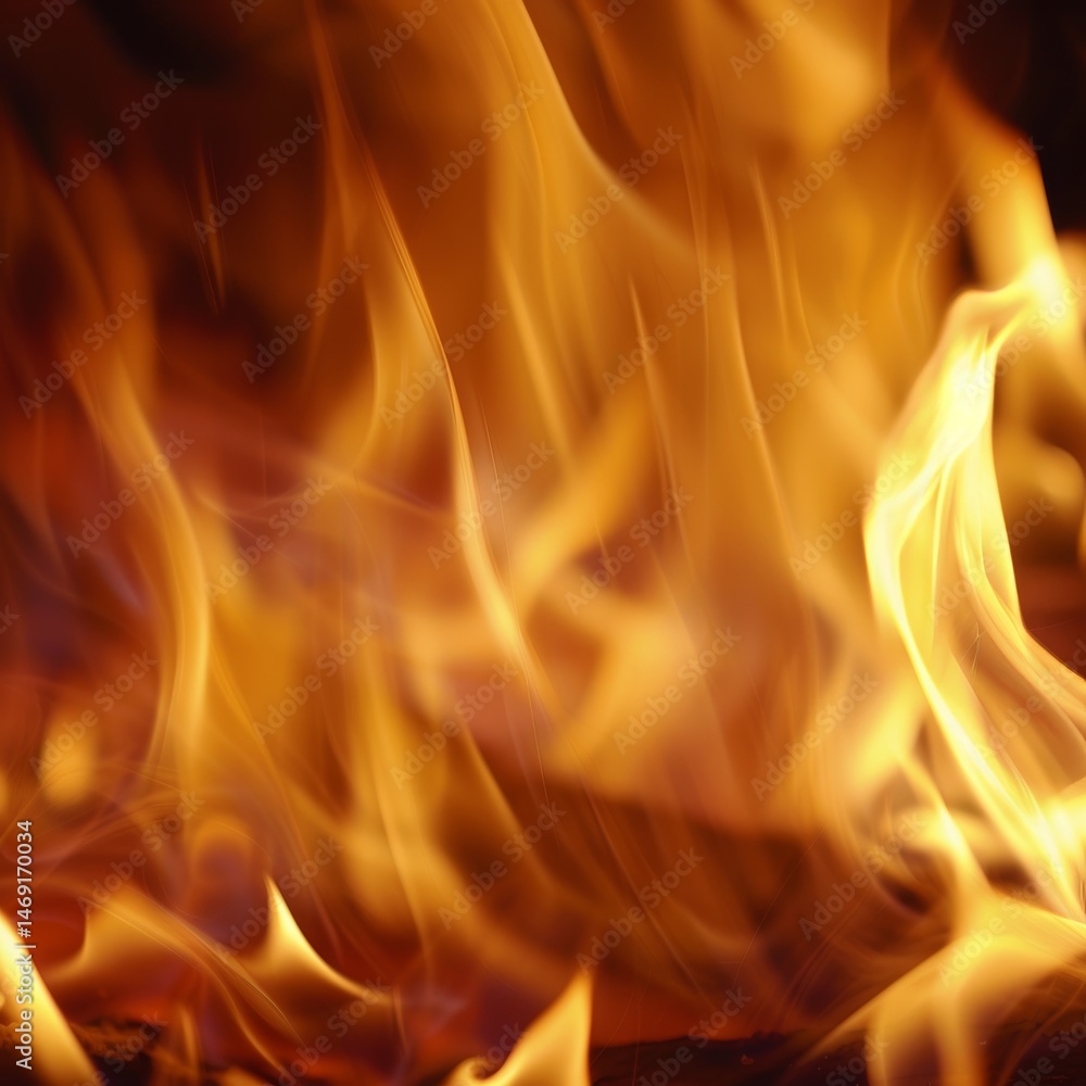 Close-up of Abstract Fire Flames Background Close-up of Abstract Fire Flames Background