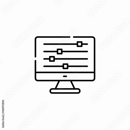 monitor design icon sign vector