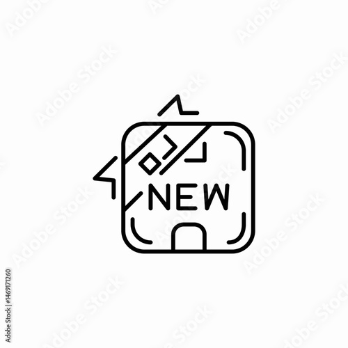 new tag icon sign vector