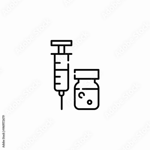syringe injection icon sign vector