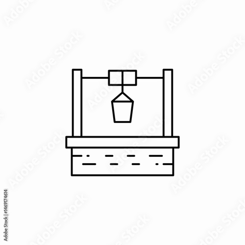 water well icon sign vector