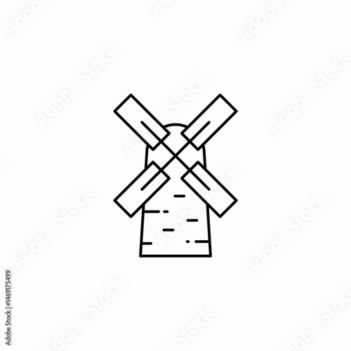 wind mill icon sign vector