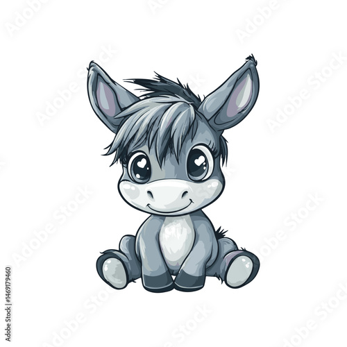 cute donkey mascot vector design