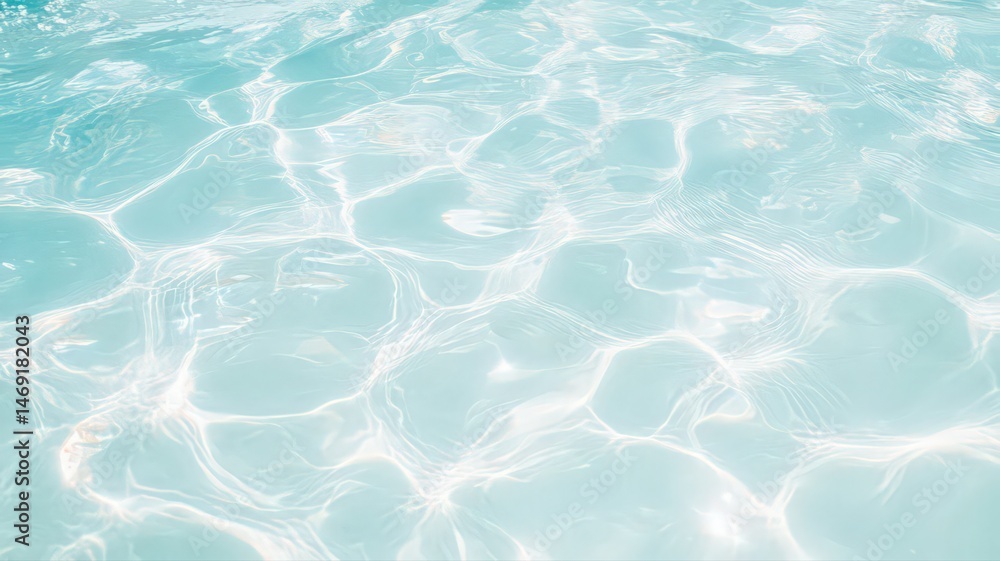 Obraz premium Abstract Turquoise Water Texture with Light Reflections