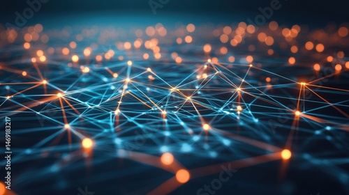 Abstract network of interconnected nodes