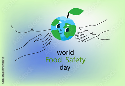 World Food Safety Day concept. WFSD celebrated banner. Vector flat cartoon illustration.
