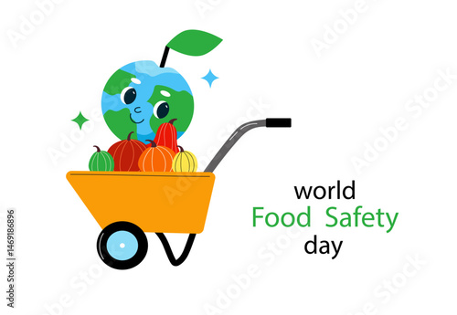 World Food Safety Day concept. WFSD celebrated banner. Vector flat cartoon illustration.