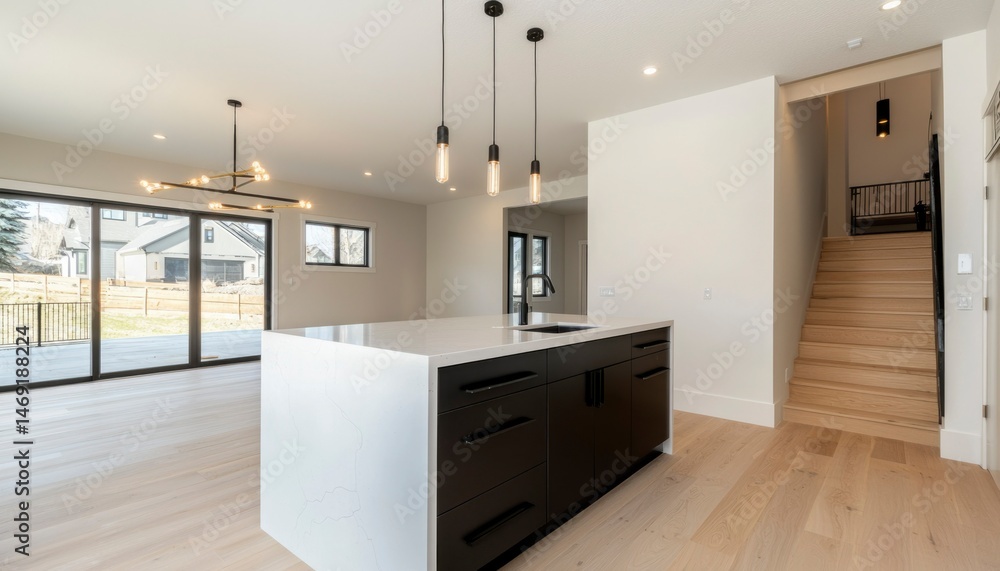Modern kitchen with open concept Modern kitchen with open concept