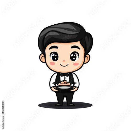 cute chef mascot vector design