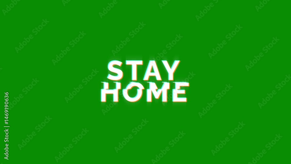 stay home text animated word with retro glitch effect. 4k Stream footage animation for video transitions on Black and white Background stay home text animated word with retro glitch effect. 4k Stream footage animation for video transitions on Black and white Background