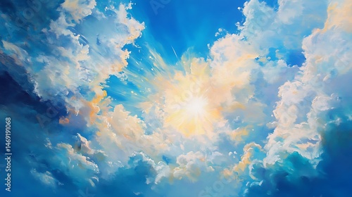 Sunburst Through Cloudscape.