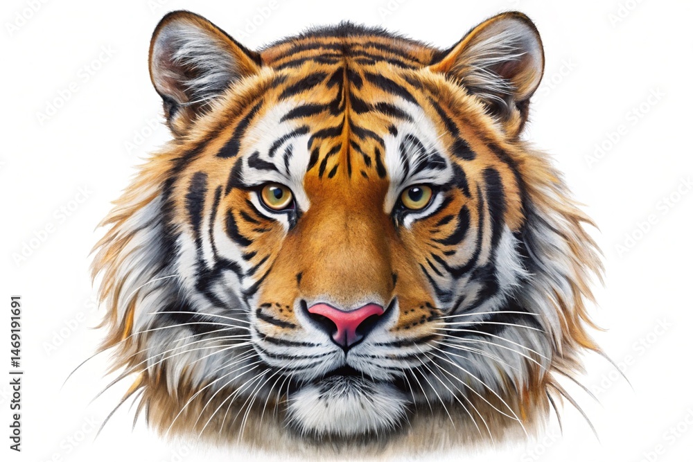 Obraz premium tiger isolated on white background