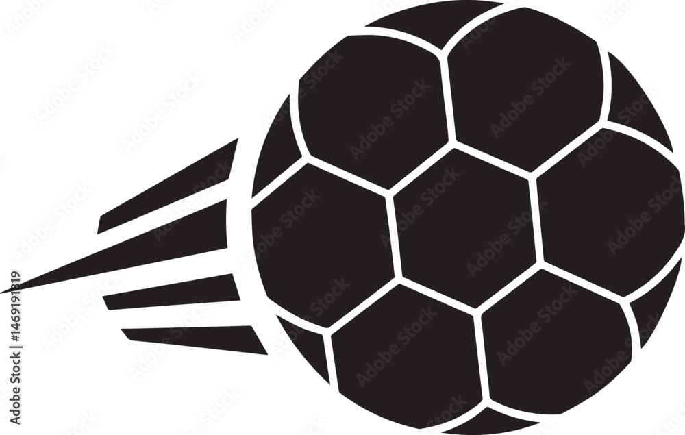 Obraz premium Minimalist Vector Art of Soccer Ball