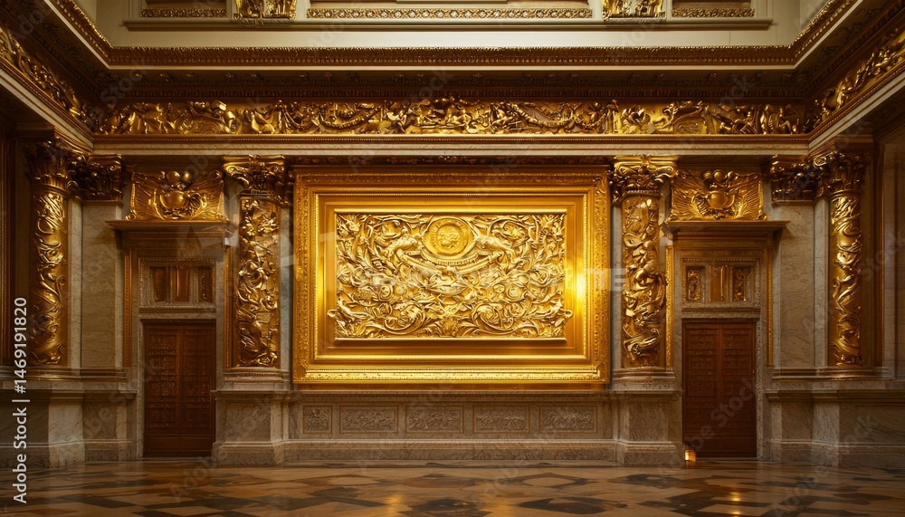 Obraz premium Ornate Gold Hall