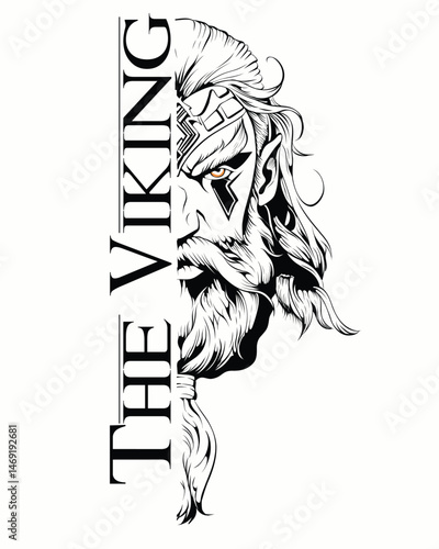 The Viking Illustration for Tattoo Design