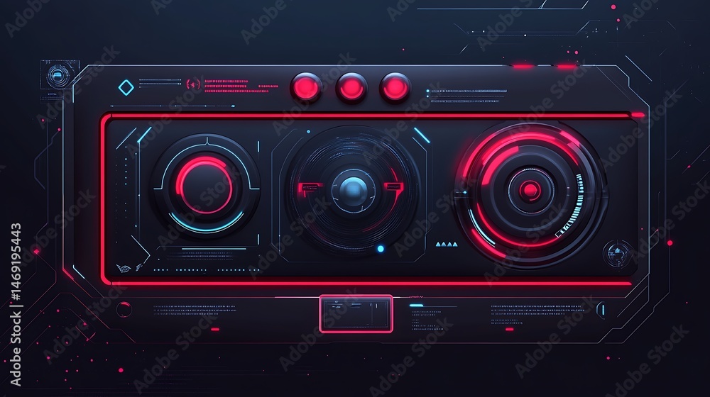Futuristic Tech Control Panel. Futuristic Tech Control Panel.
