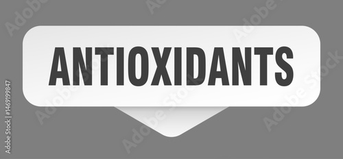 antioxidants sticker. antioxidants sign isolated on gray background