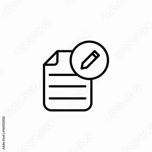 edit document icon sign vector