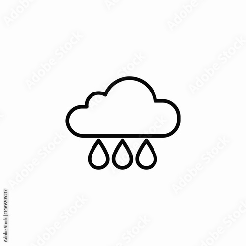 heavy rain icon sign vector