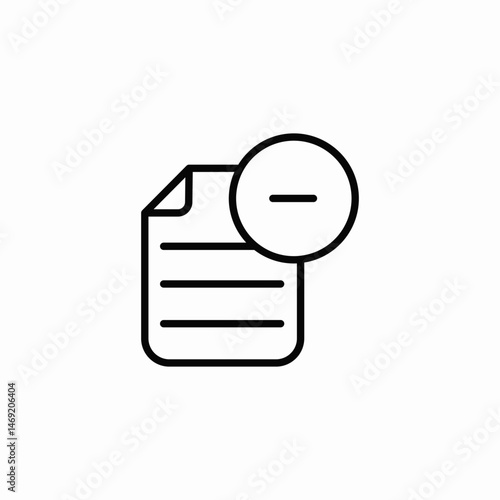 minus file icon sign vector
