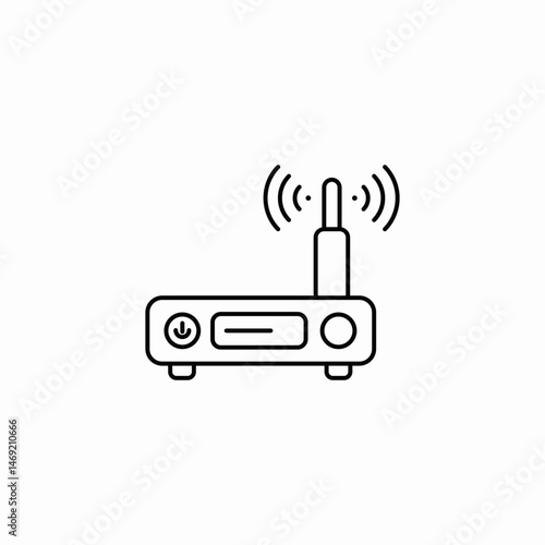 wireless router icon sign vector