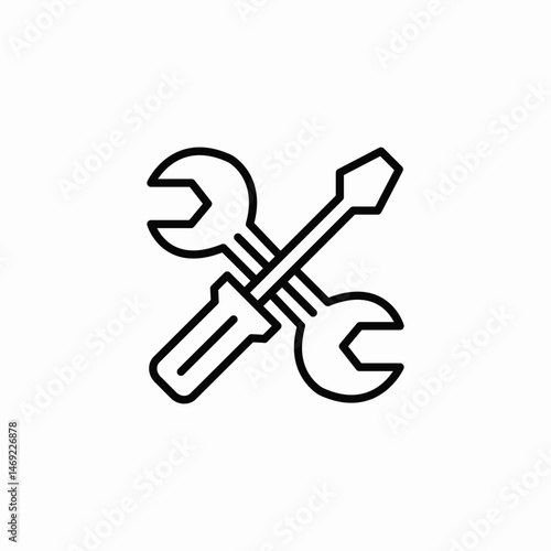 hand tools icon sign vector