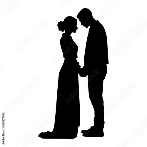 Wallpaper Mural Couple Prayer Christianity Illustration Torontodigital.ca