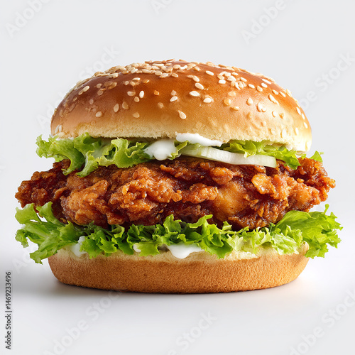 Obraz na płótnie burger au poulet frit - IA Generated w salonie