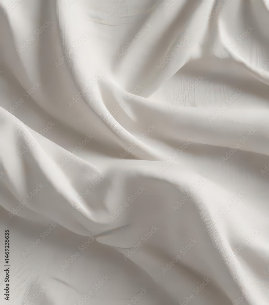 Fototapeta premium Faded white linen, subtle wrinkles, seamless texture, material, pale, rustic