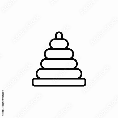 stacking toy icon sign vector