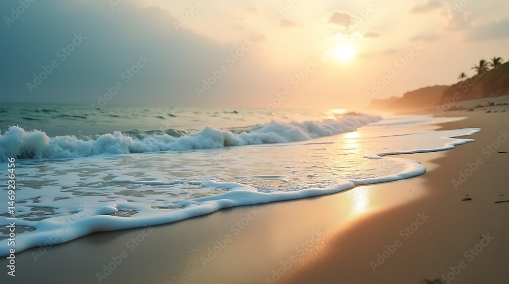 Fototapeta premium Muted colors ocean scene