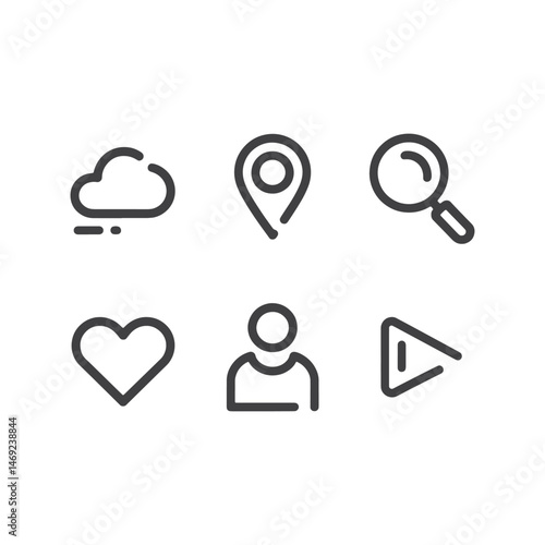  Essential UI Symbols Collection vector