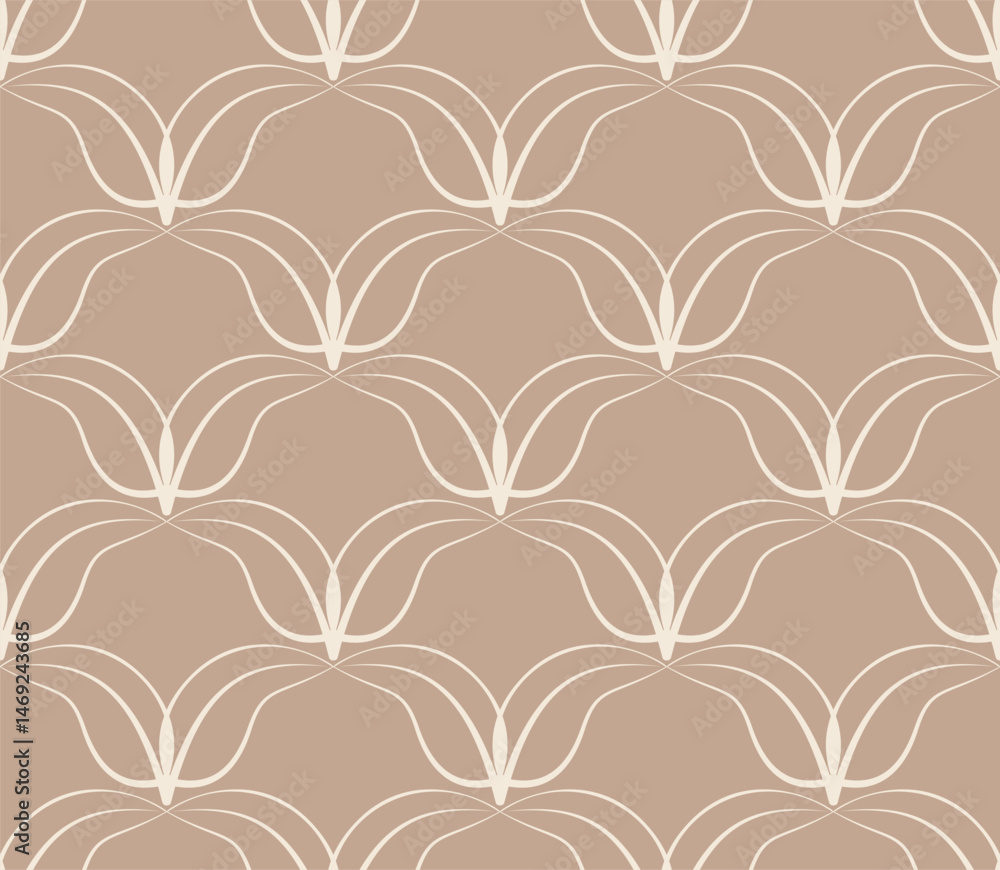 Beige seamless pattern art deco repeat for wallpaper fabric wrapping paper and interior decor Beige seamless pattern art deco repeat for wallpaper fabric wrapping paper and interior decor