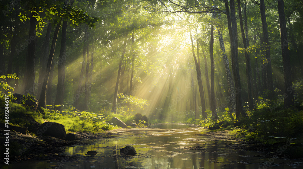 Obraz premium 44. Forest Sunlight