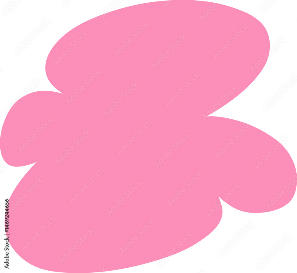 Abstract pink curved shape design element Abstract pink curved shape design element