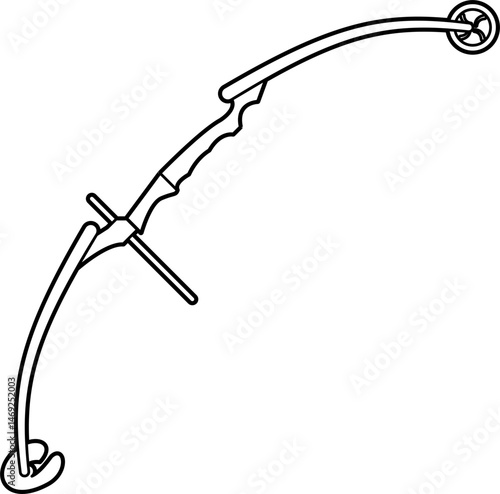 Archery bow silhouette vector