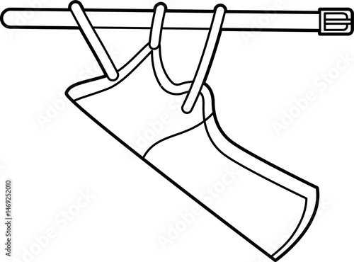 Archery quiver silhouette vector