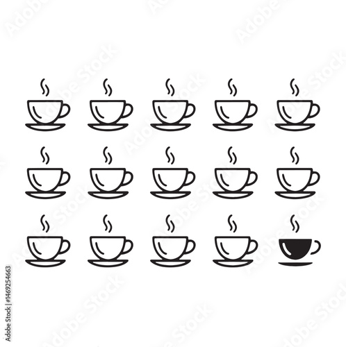 Coffee and Teapot Icons Collection vector