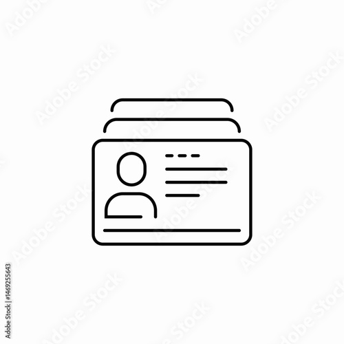 business card icon sign vector